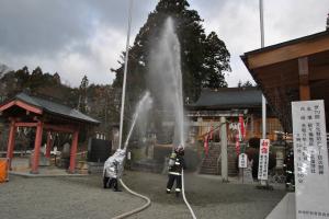 放水訓練の様子